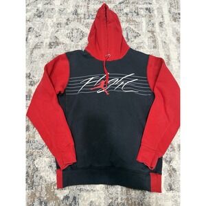 Air Jordan Flight Logo Pullover Hoodie Black Red 930525-658 Men's Small Vintage